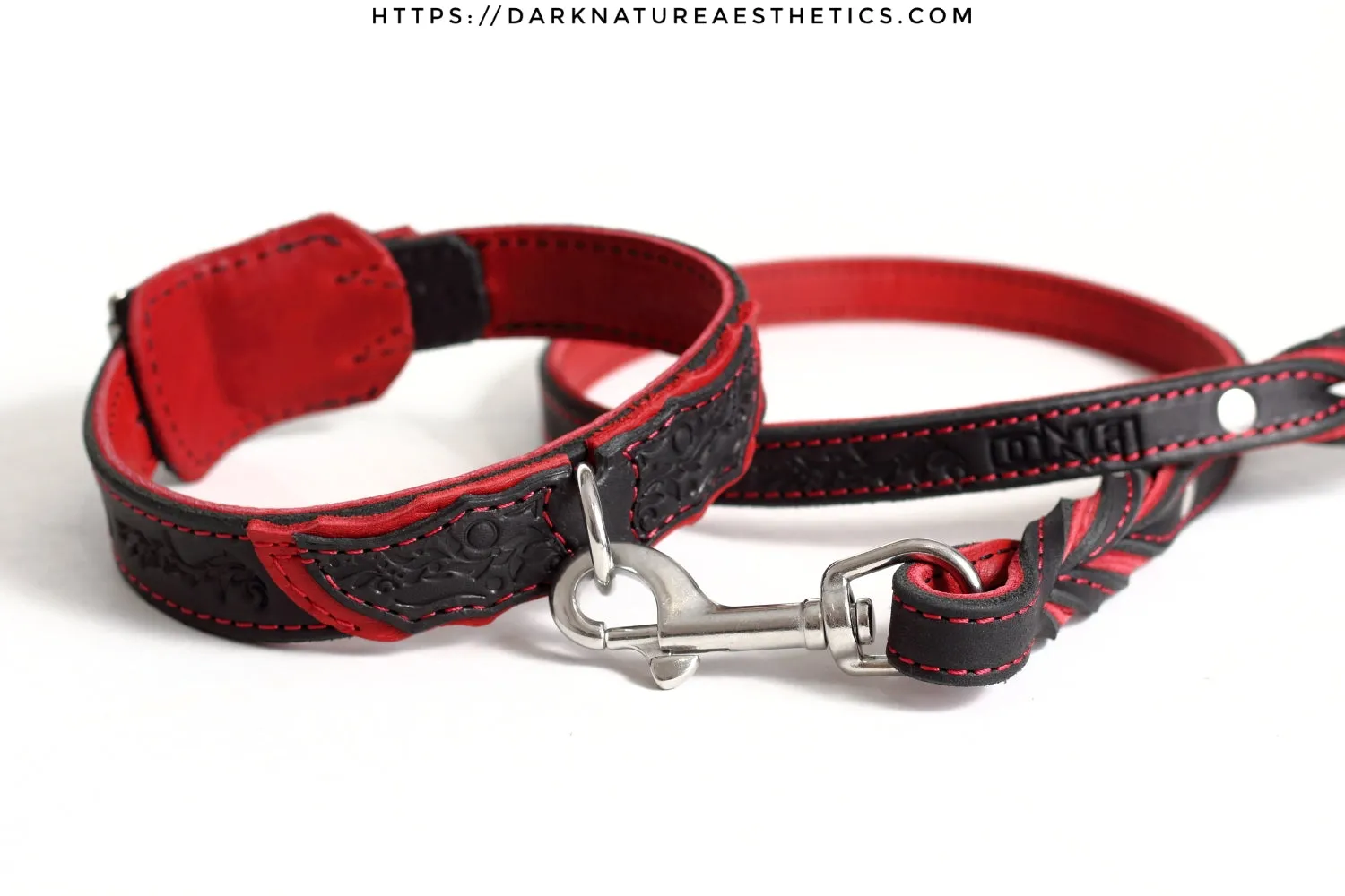 "Carnal Sins" Bloody Locking Bondage Leather Collar