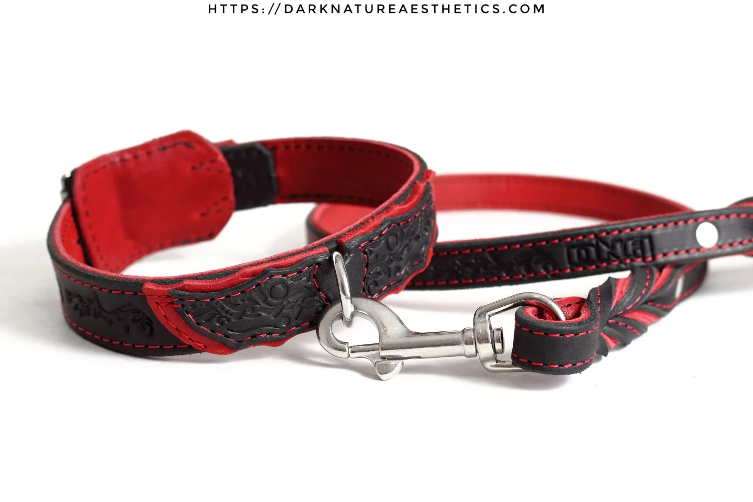 "Carnal Sins" Bloody Locking Bondage Leather Collar