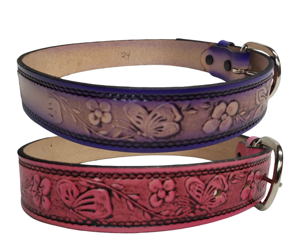 "Lil Flowers & Butterfly" KIDS NAME Belt "Quick Ship"