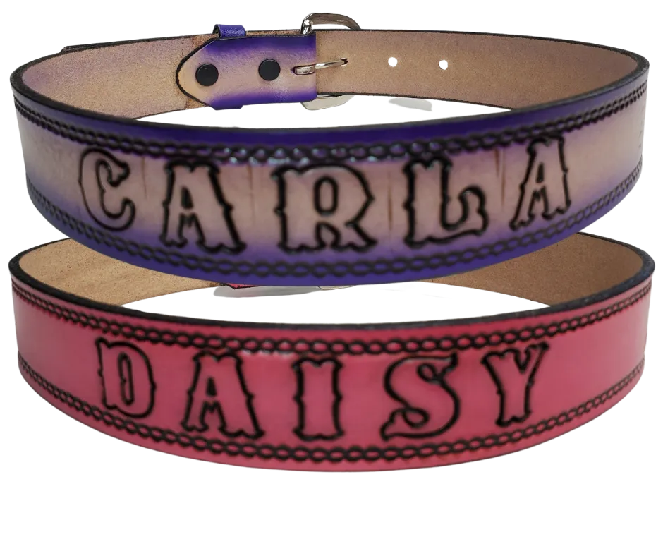 "Lil Flowers & Butterfly" KIDS NAME Belt "Quick Ship"