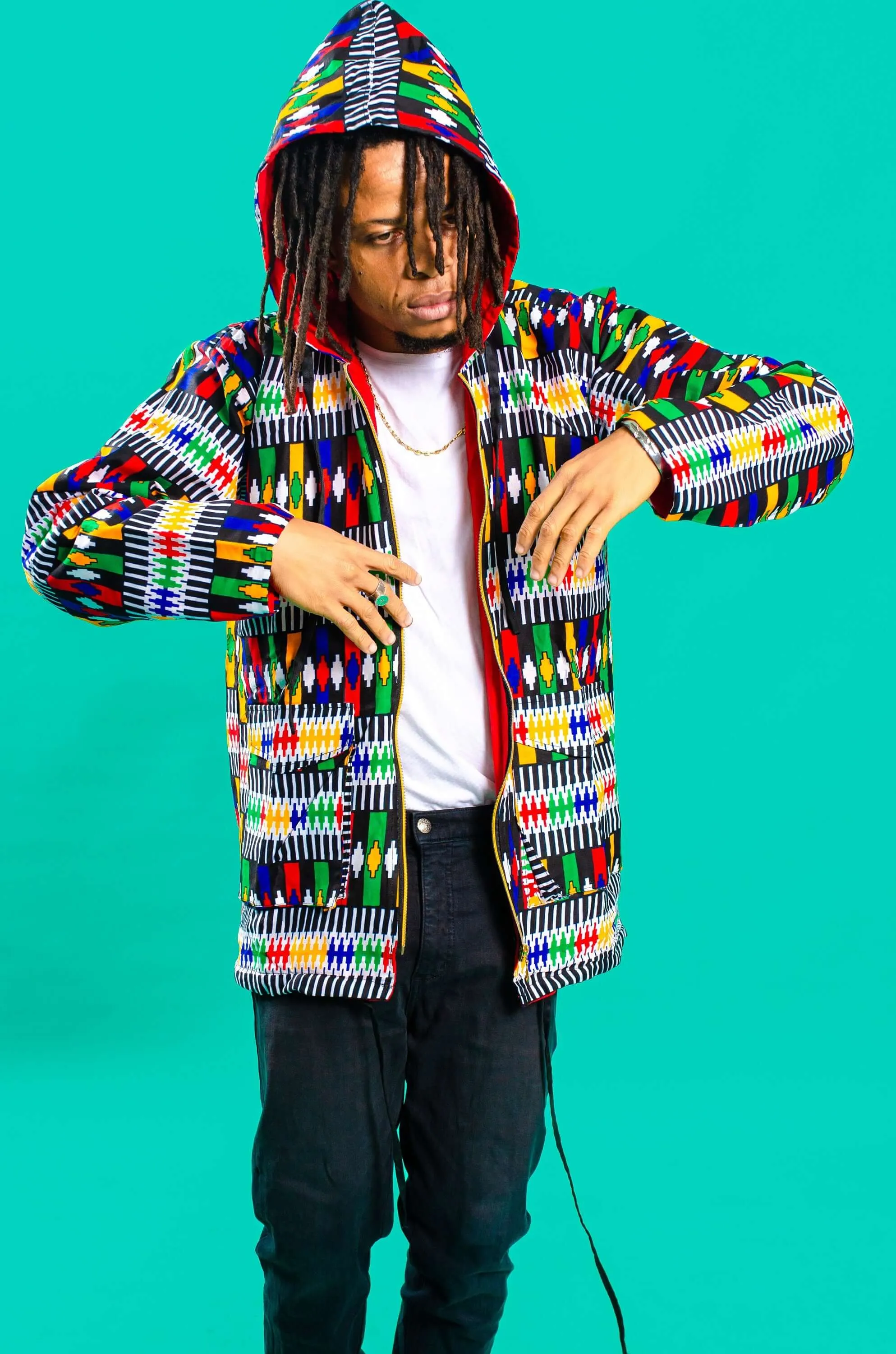 Rainbow Warrior African Print Oversize Jacket