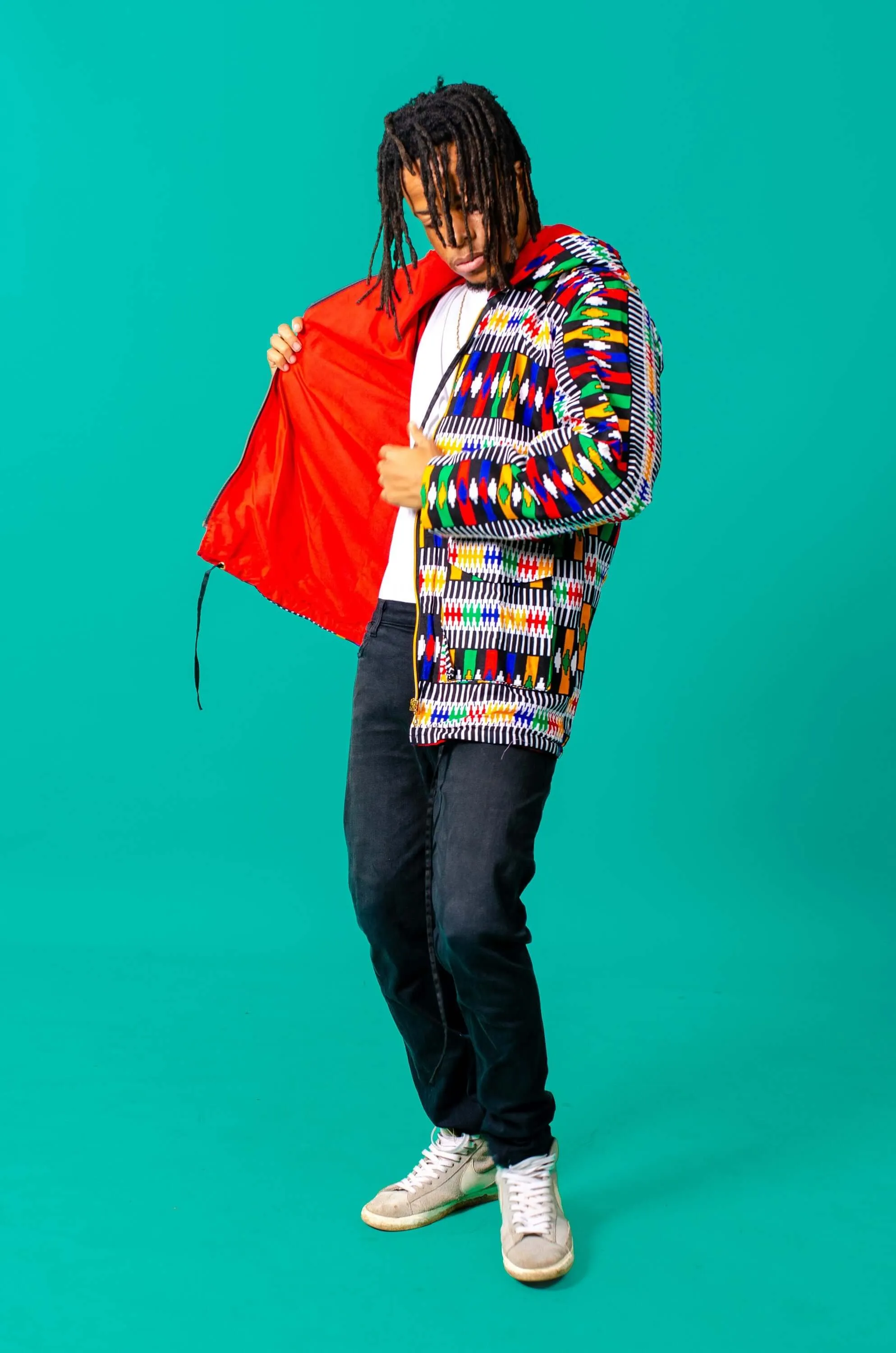 Rainbow Warrior African Print Oversize Jacket