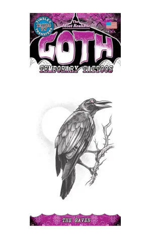 Raven Goth Tattoo Transfer