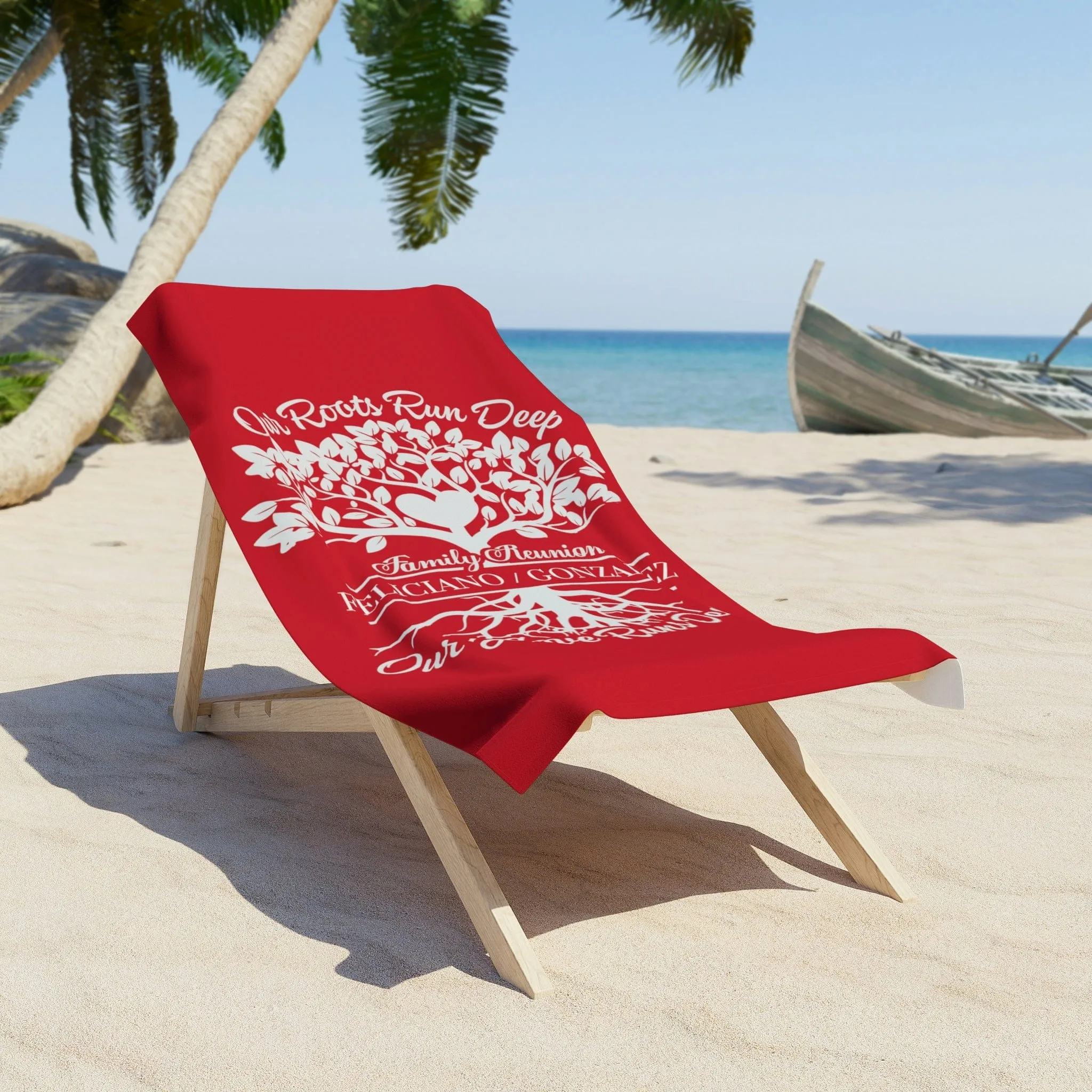 Red Beach Towel