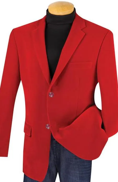 Regular Fit 2 Button Business Blazer (Red) Z-2PP