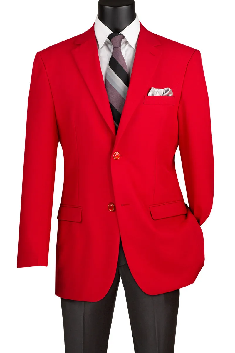Regular Fit 2 Button Business Blazer (Red) Z-2PP