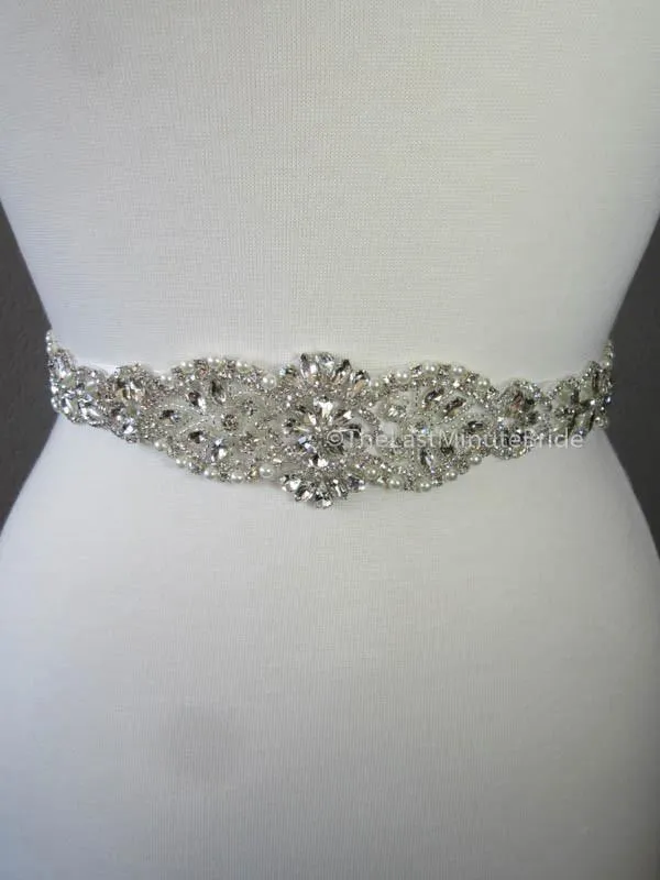 Rhinestone & Pearl Beaded Belt Style: Geneva