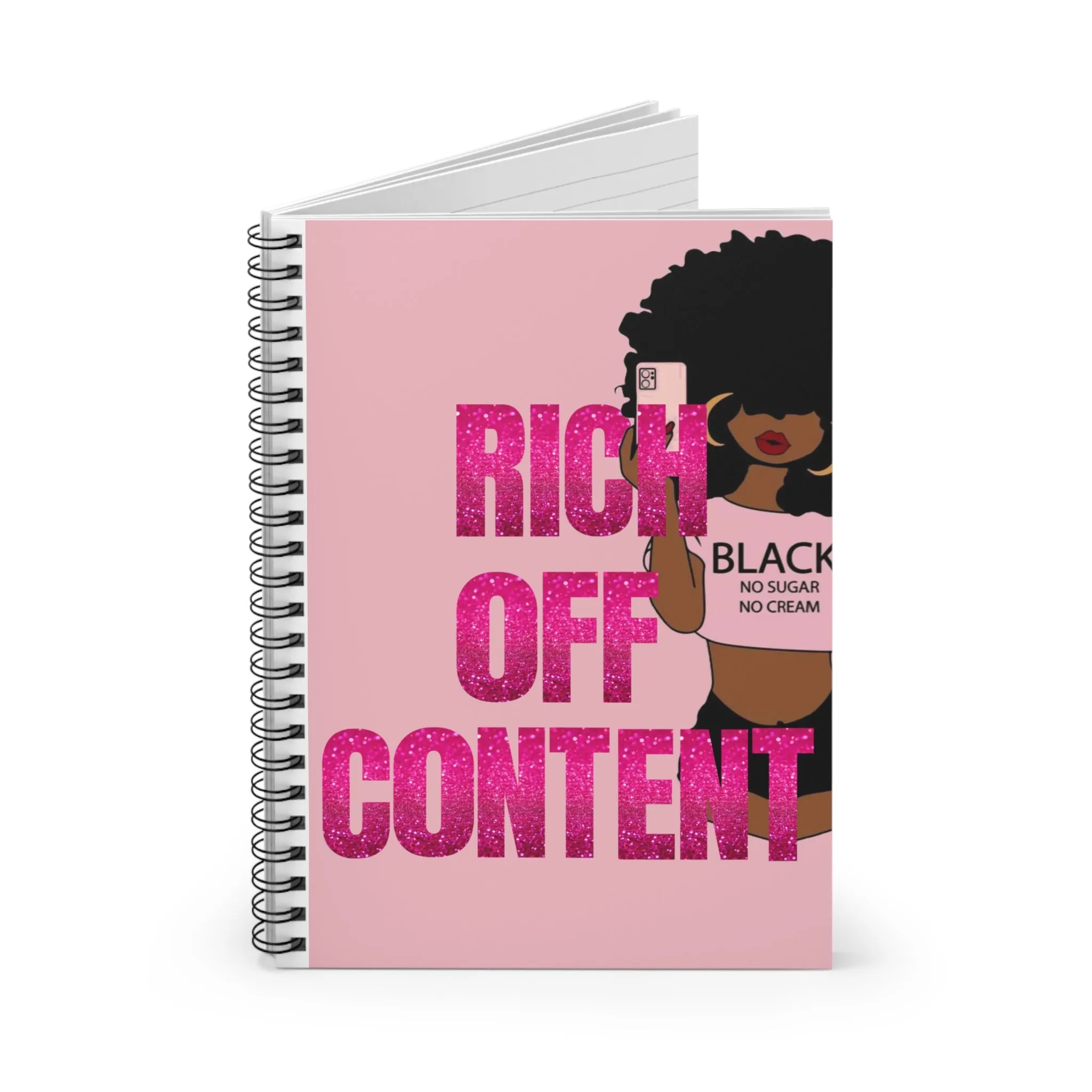 RICH OFF CONTENT Spiral Notebook
