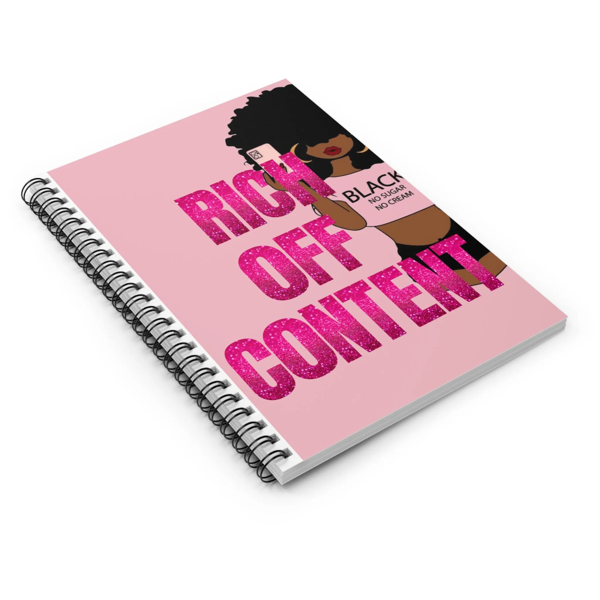 RICH OFF CONTENT Spiral Notebook