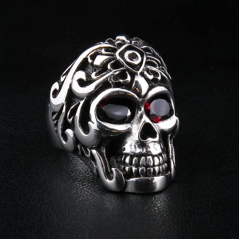 Roman Sterling Silver Skull Ring