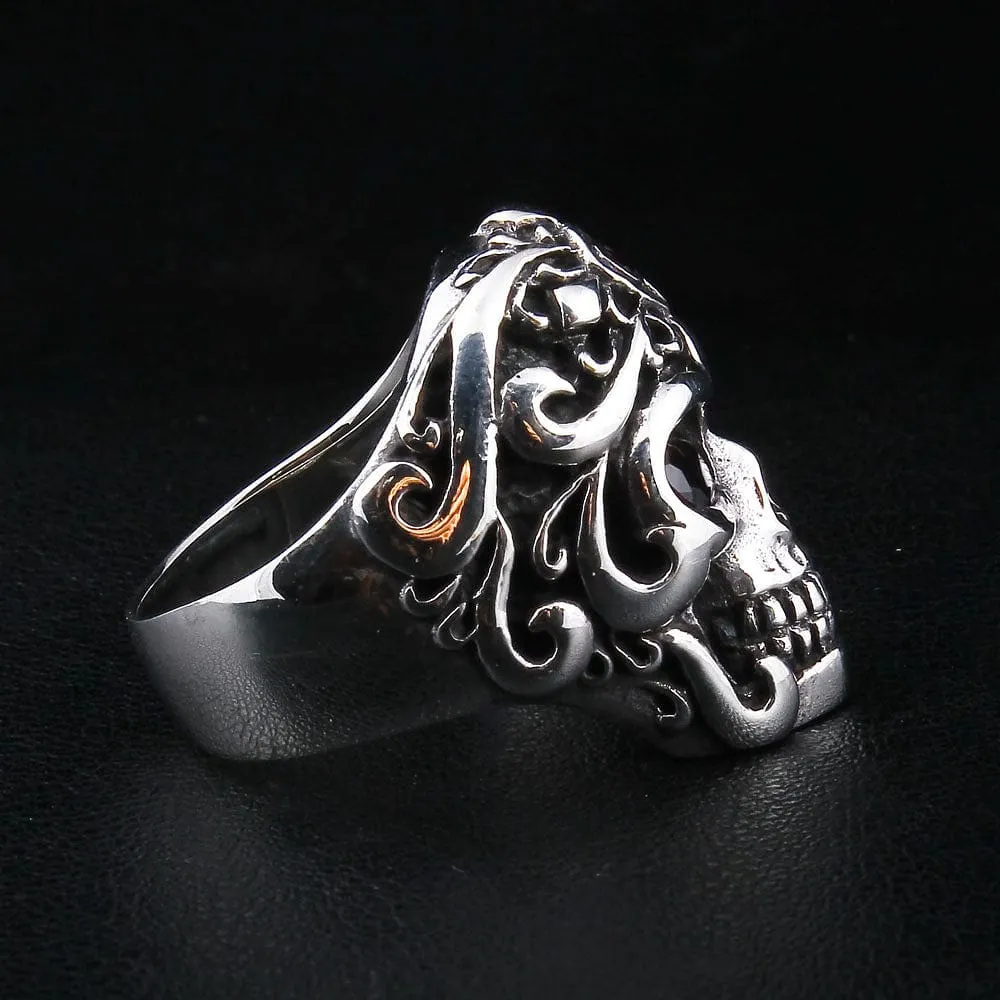 Roman Sterling Silver Skull Ring