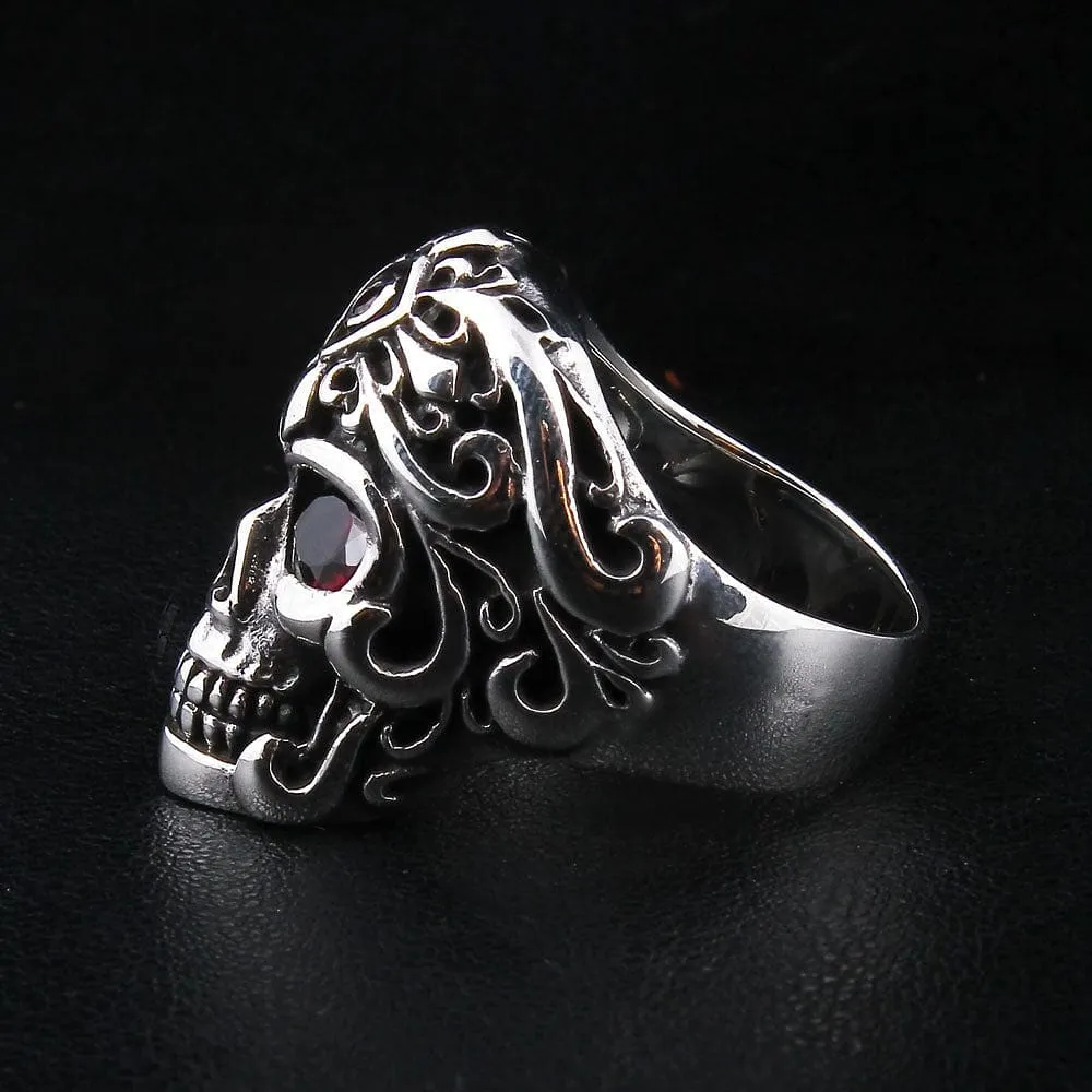 Roman Sterling Silver Skull Ring