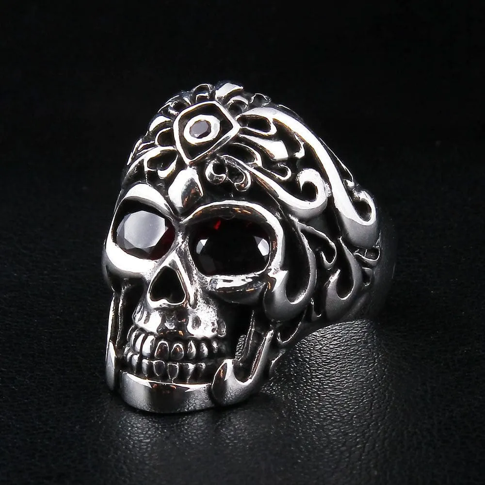 Roman Sterling Silver Skull Ring