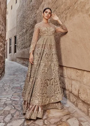 Rose Pink Lehenga Gown Pakistani Wedding Dresses