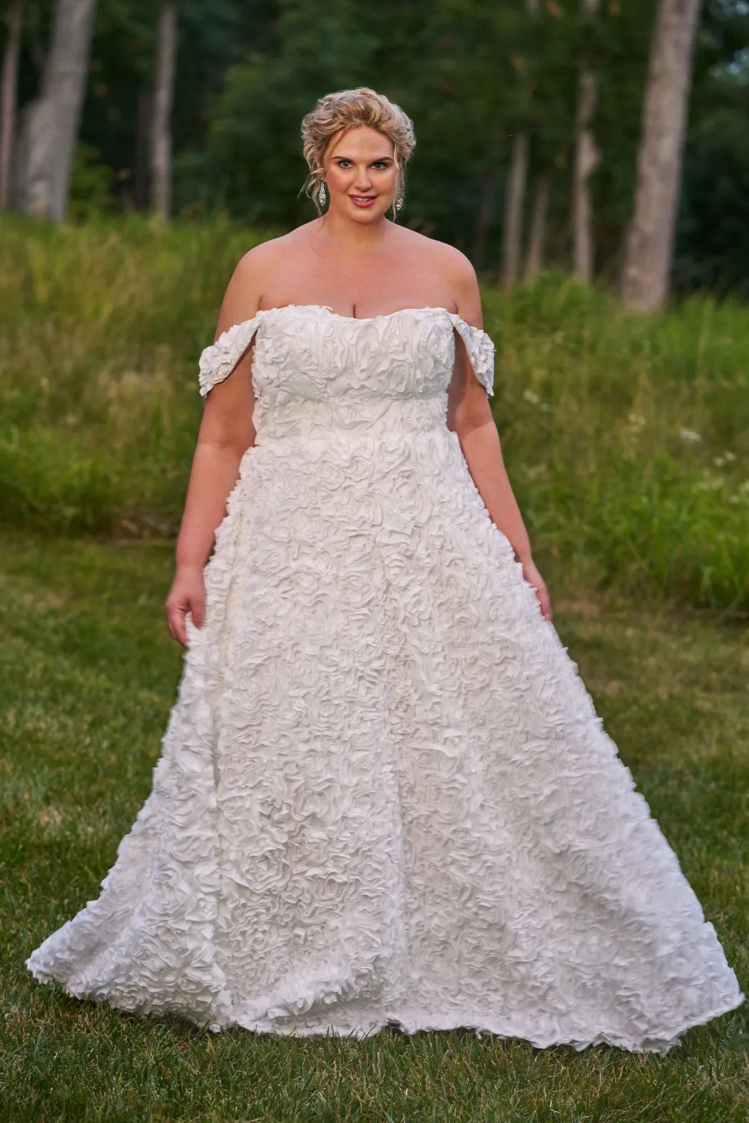 Rosette Wedding Dress