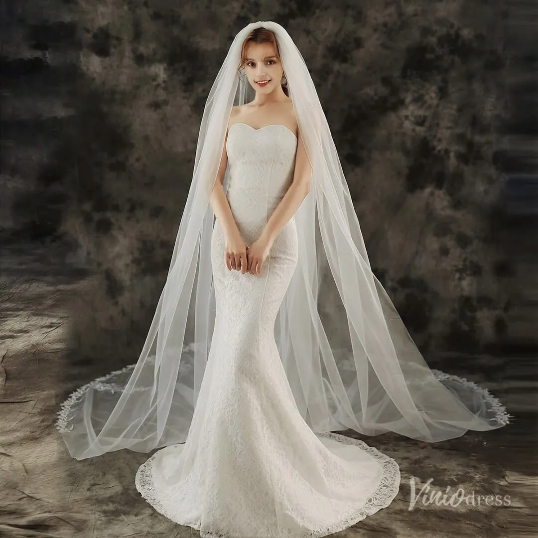 Roycebridal 1 Tier Cathedral Veil Viniodress TS1910