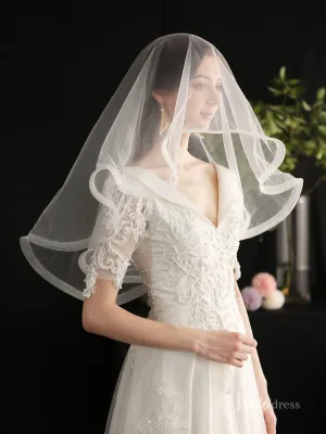 Roycebridal Elbow Length Tulle Bridal Blusher Veils AC1294