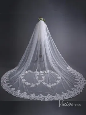 Roycebridal Lace Appliqued Cathedral Veil Viniodress TS17139