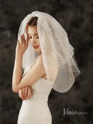 Roycebridal Starry Elbow Length Bridal Veil Viniodress TS1923