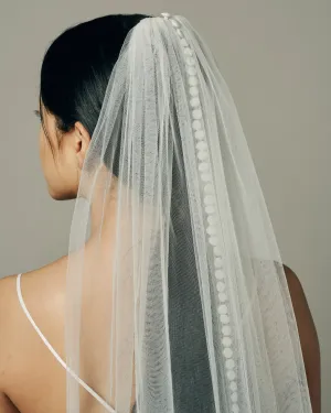 RTS -  UNITY BUTTONS VEIL WITH PLAIN BLUSHER