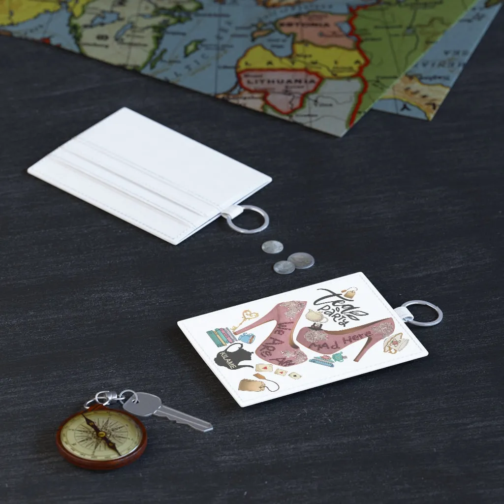 Saffiano Leather Card Holder 'Tea Party'