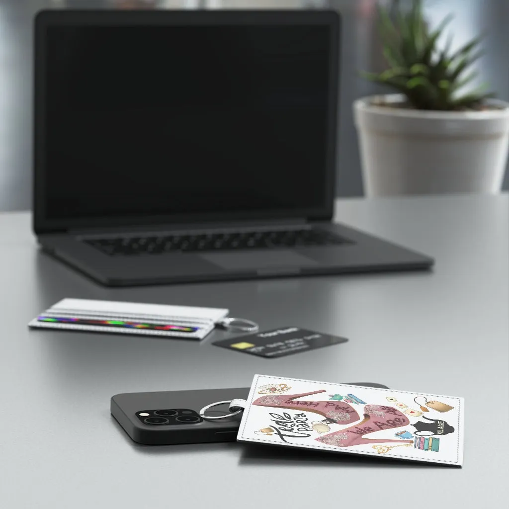Saffiano Leather Card Holder 'Tea Party'