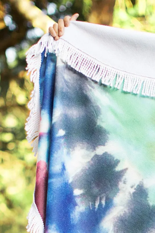 SANTA MONICA TIE-DYE BEACH TOWEL