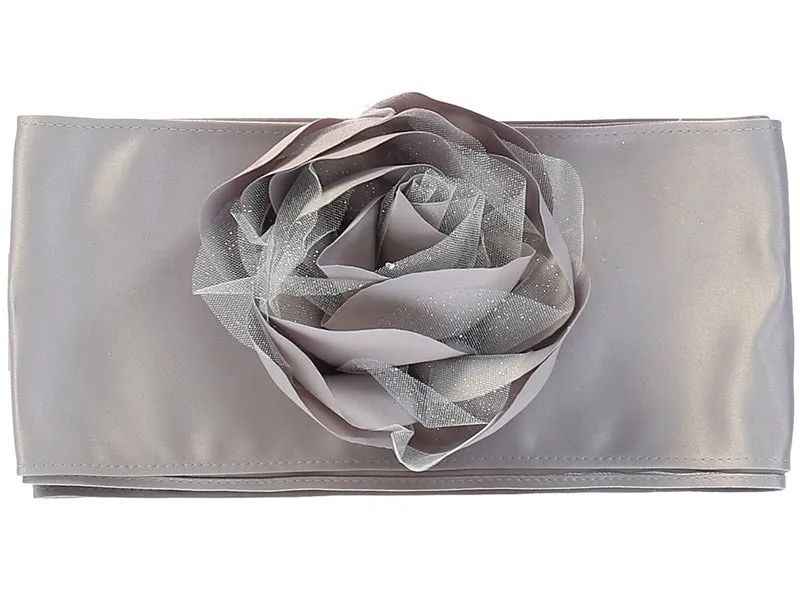 Satin Sash and Flower with Glitter Tulle - BL76