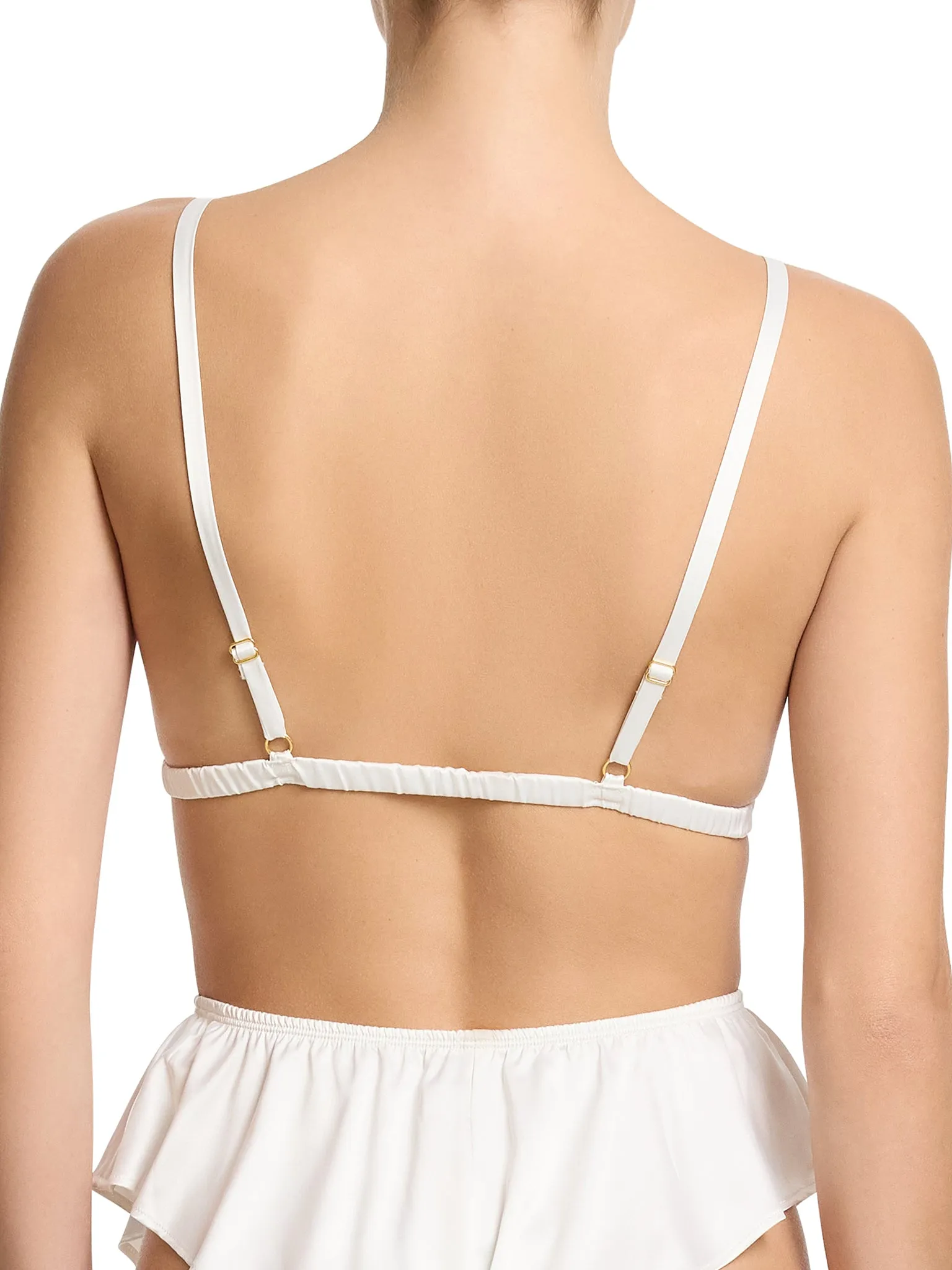 Satin Sleep Fashion Bralette Light Ivory