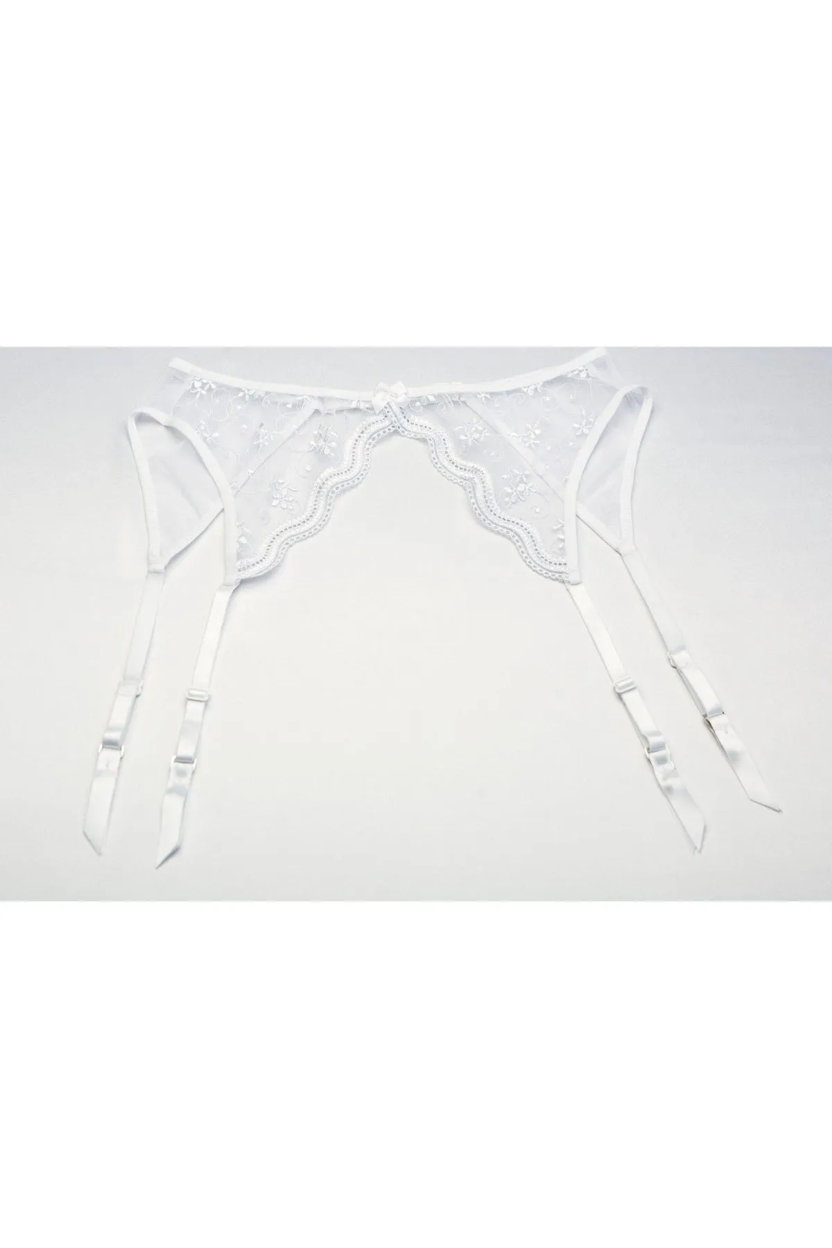 Scalloped Embroidered Garter belt | Plus Size