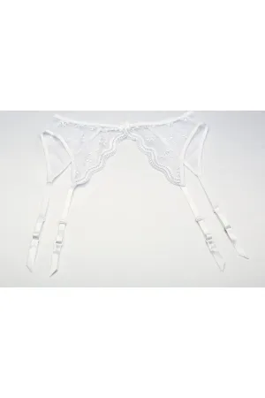 Scalloped Embroidered Garter belt | Plus Size