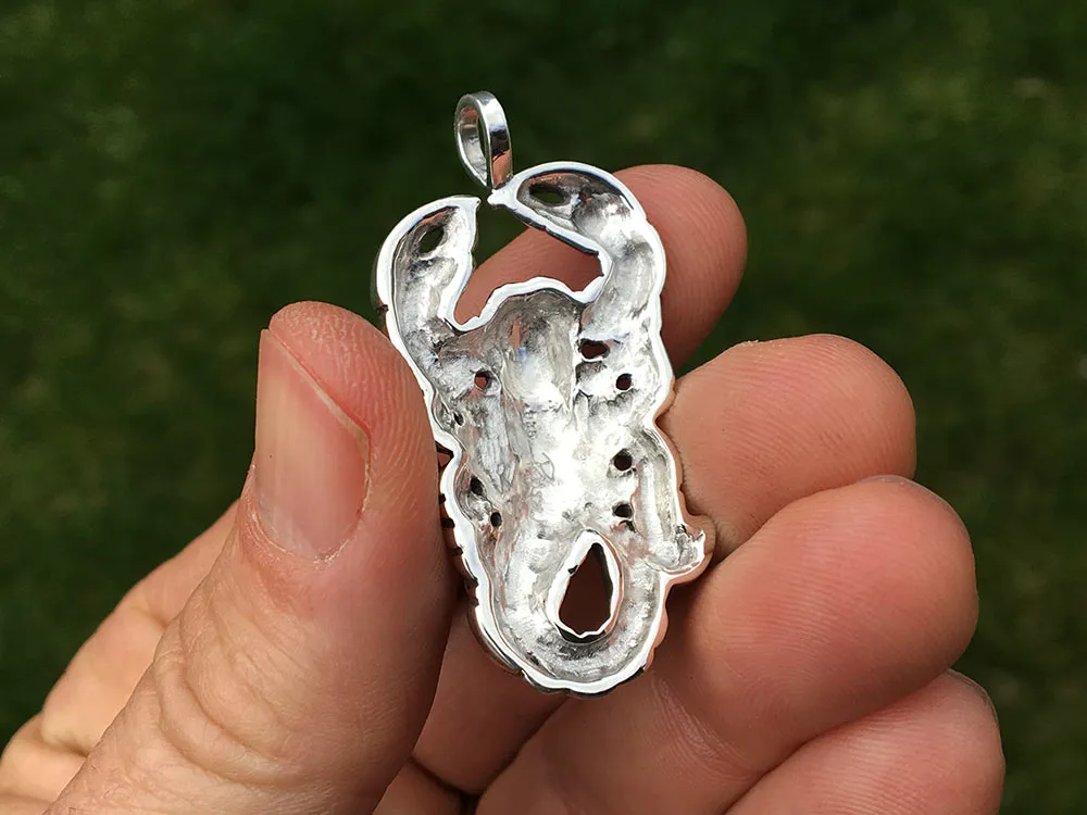 Scorpion Scorpio Pendant Necklace Sterling Silver
