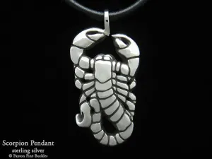 Scorpion Scorpio Pendant Necklace Sterling Silver
