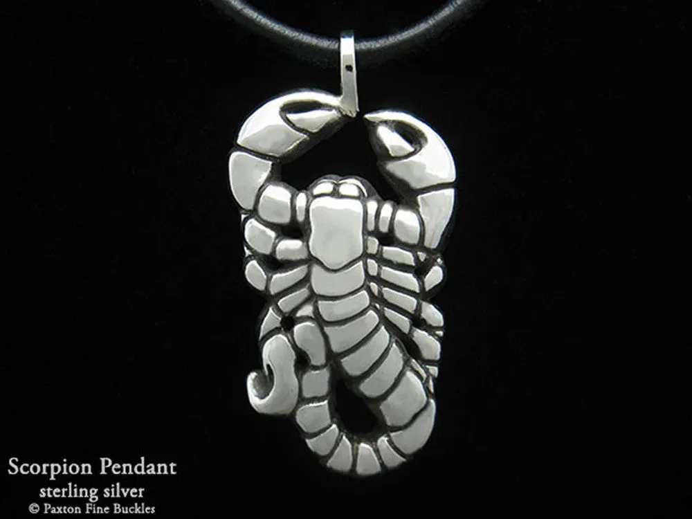 Scorpion Scorpio Pendant Necklace Sterling Silver
