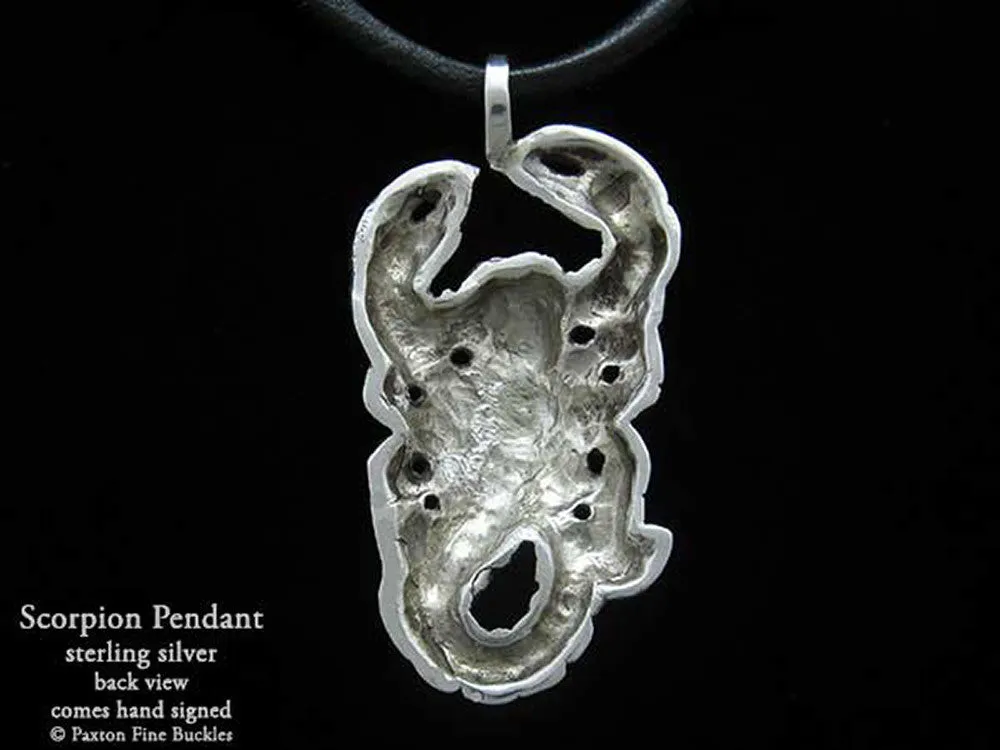 Scorpion Scorpio Pendant Necklace Sterling Silver