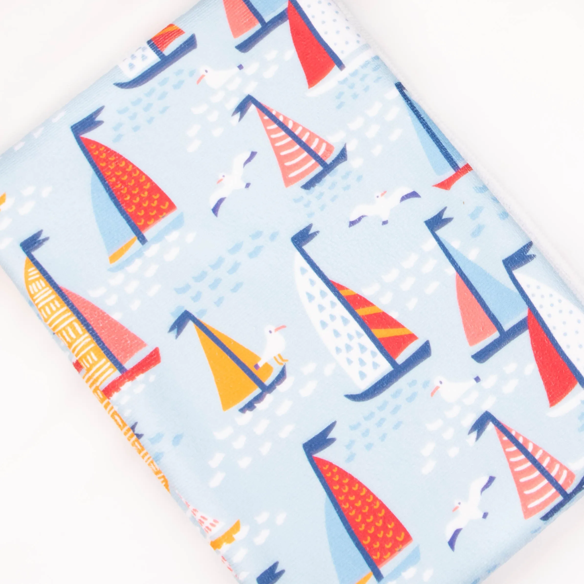 Sea Breeze and Sails Beach Towel, Blue