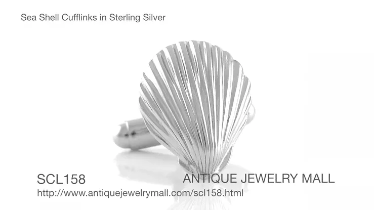 Sea Shell Cufflinks in Sterling Silver