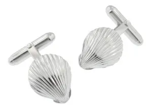 Sea Shell Cufflinks in Sterling Silver