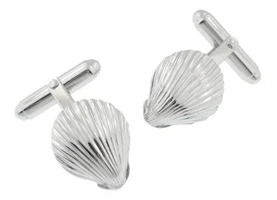 Sea Shell Cufflinks in Sterling Silver