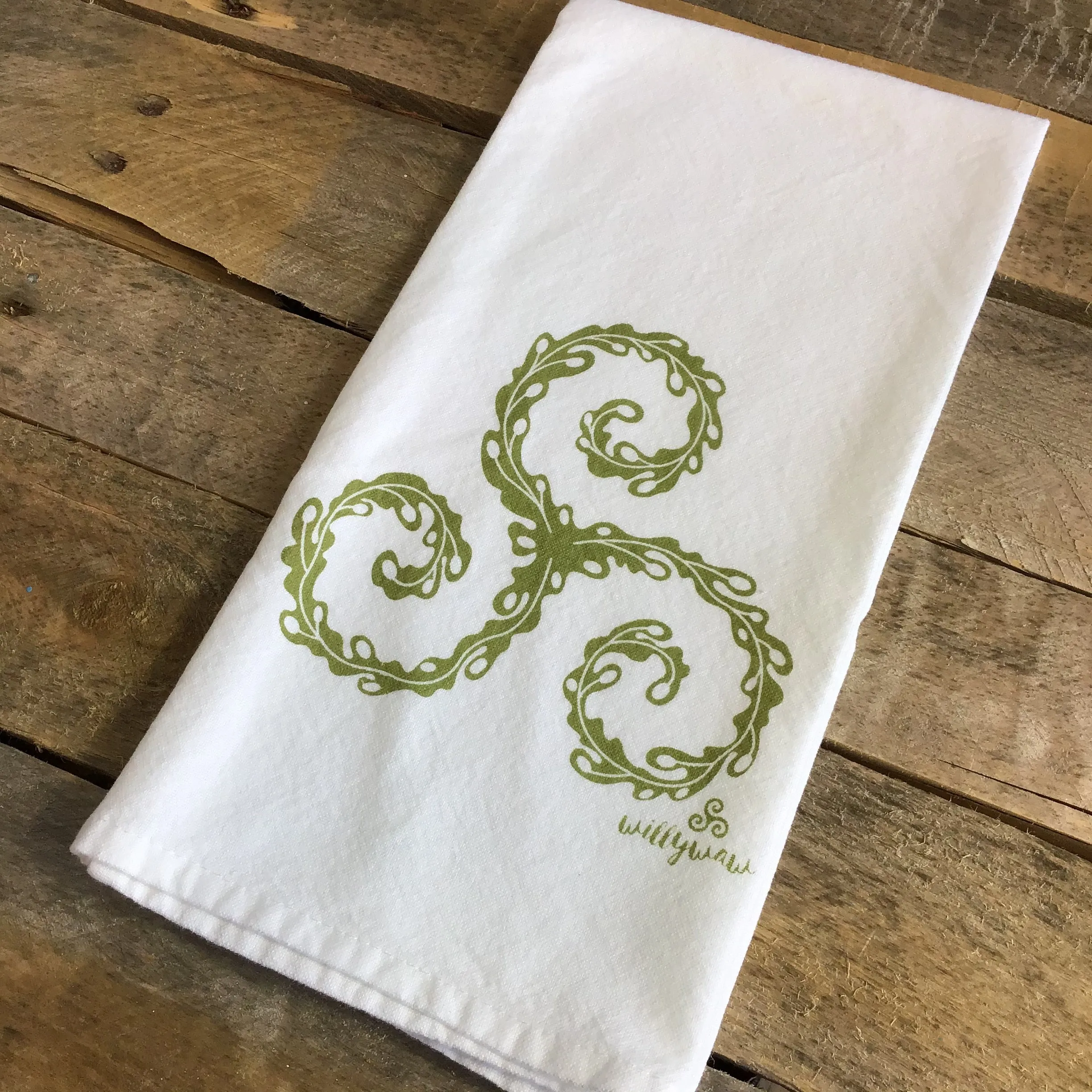 Seaweed Triskele Tea Towel