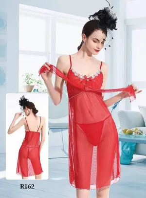Sexy Honey Moon Bridal Wedding Short Net Nighty -  R162