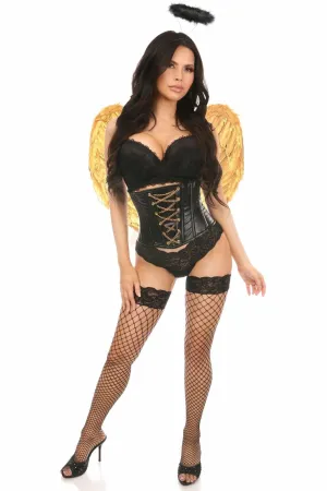 Sexy Three Piece Gothic Angel Corset Costume