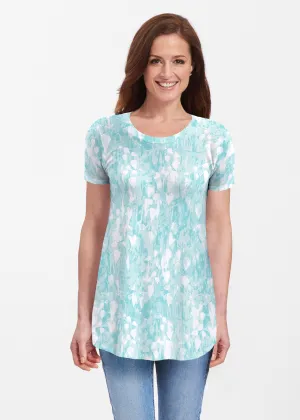 Shadow Aqua (7914) ~ Short Sleeve Butterknit tunic