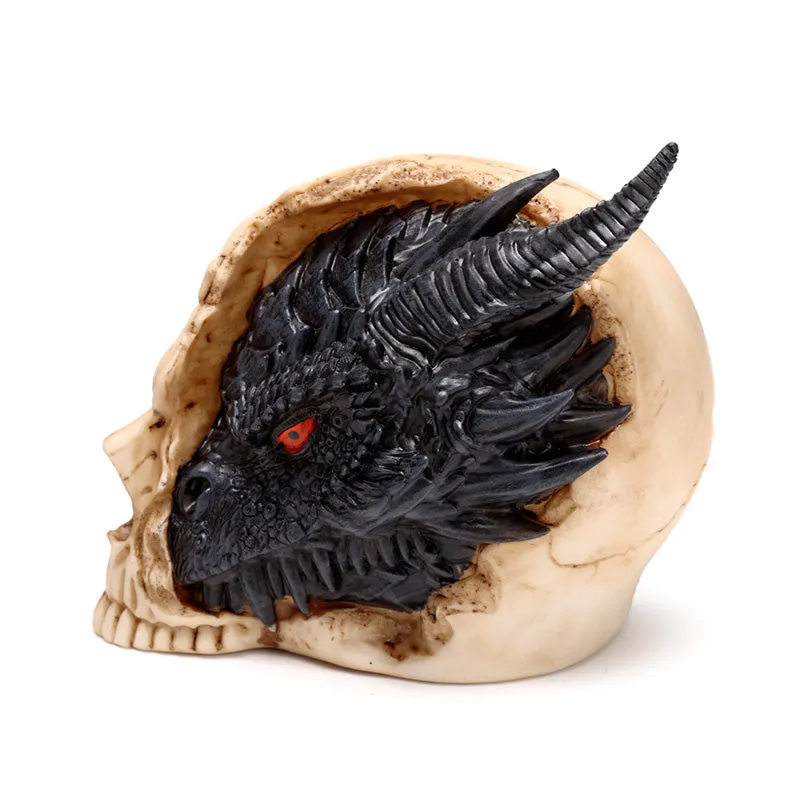 Shadows of Darkness Dragon - Black Dragon in Skull Large