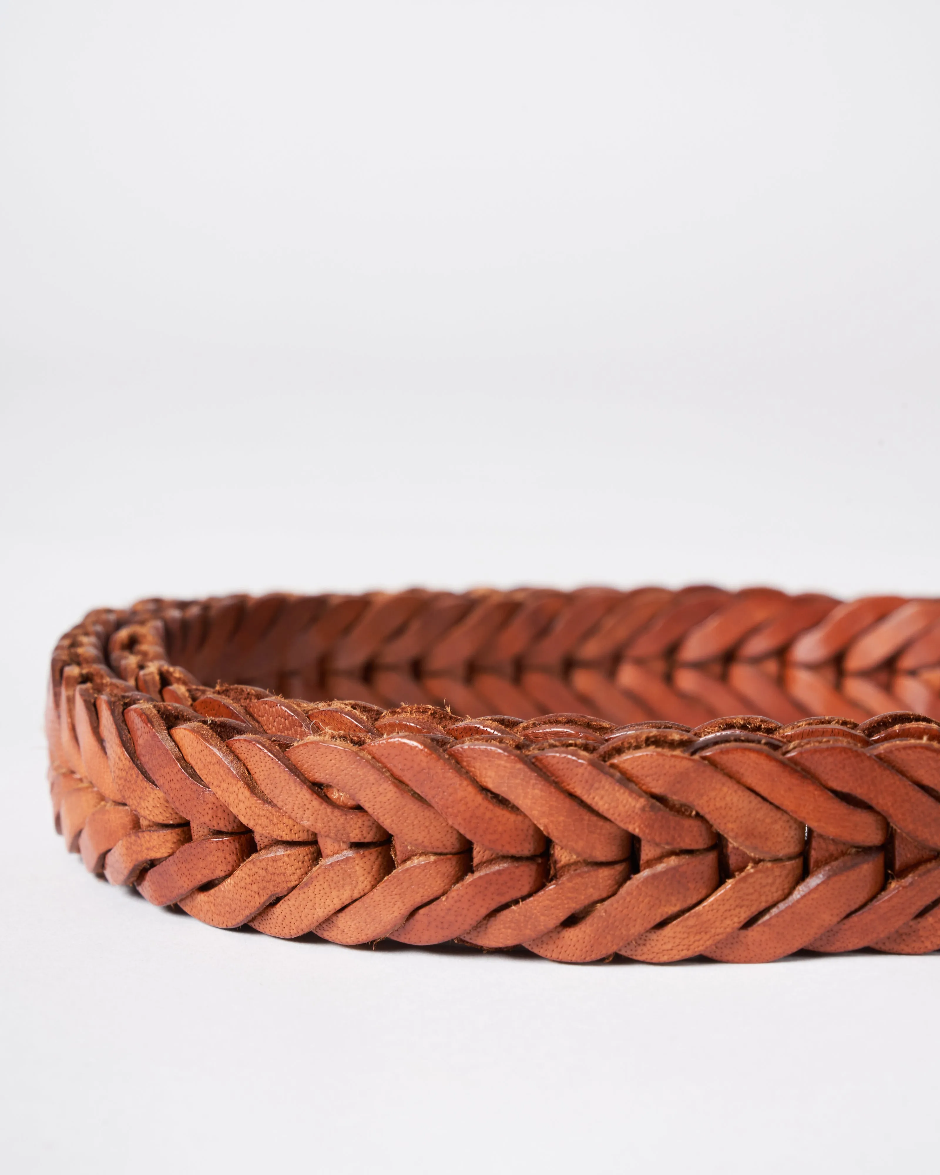single link belt - tan leather