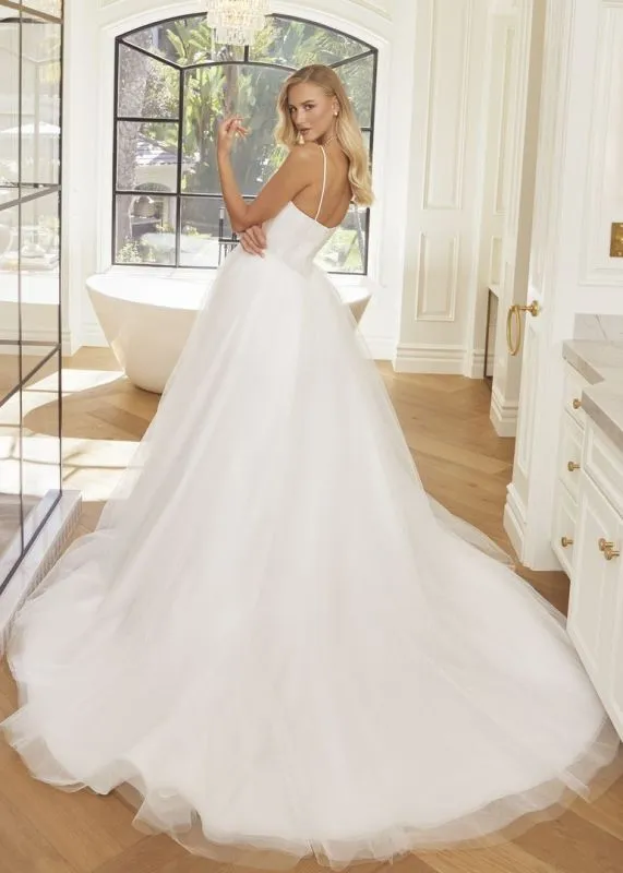 Size 12 Casablanca 2567 Hepburn Ivory Gown