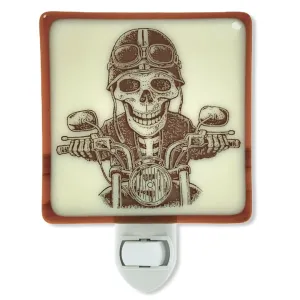 Skeleton Riding Motorcycle Night Light