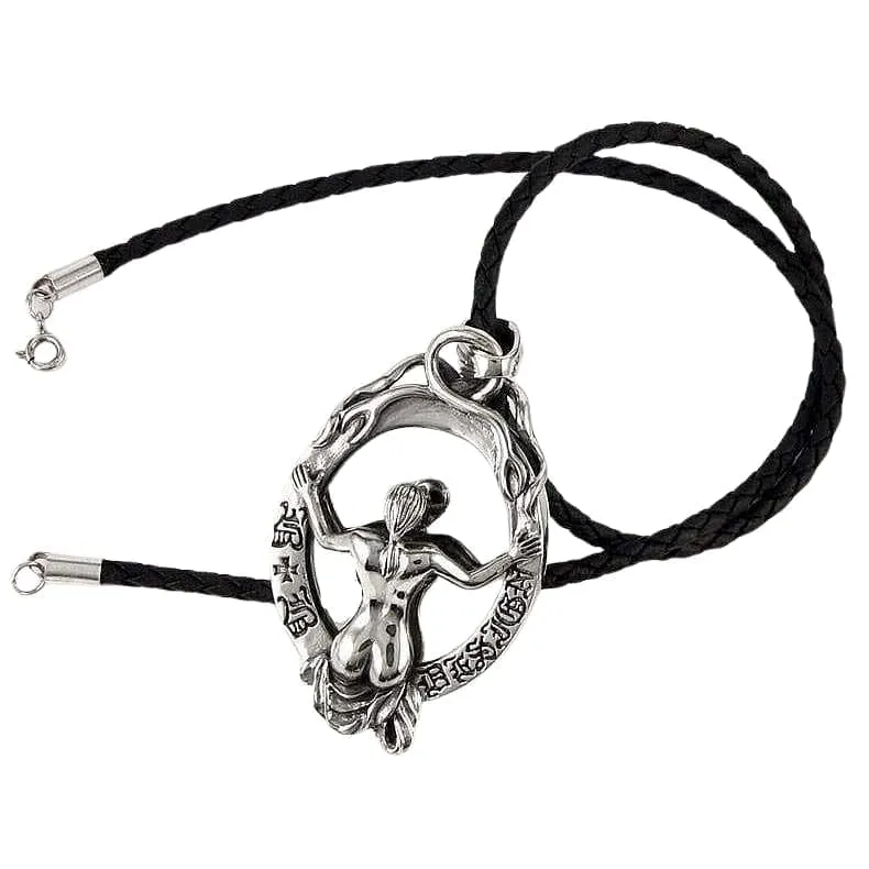 Skeleton Skull Ghost Mirror Sterling Silver Pendant