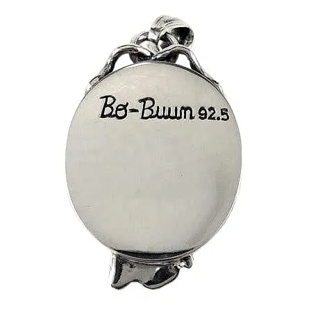 Skeleton Skull Ghost Mirror Sterling Silver Pendant