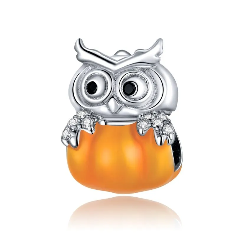 Skeleton Witch & Pumpkin Enamel Charms